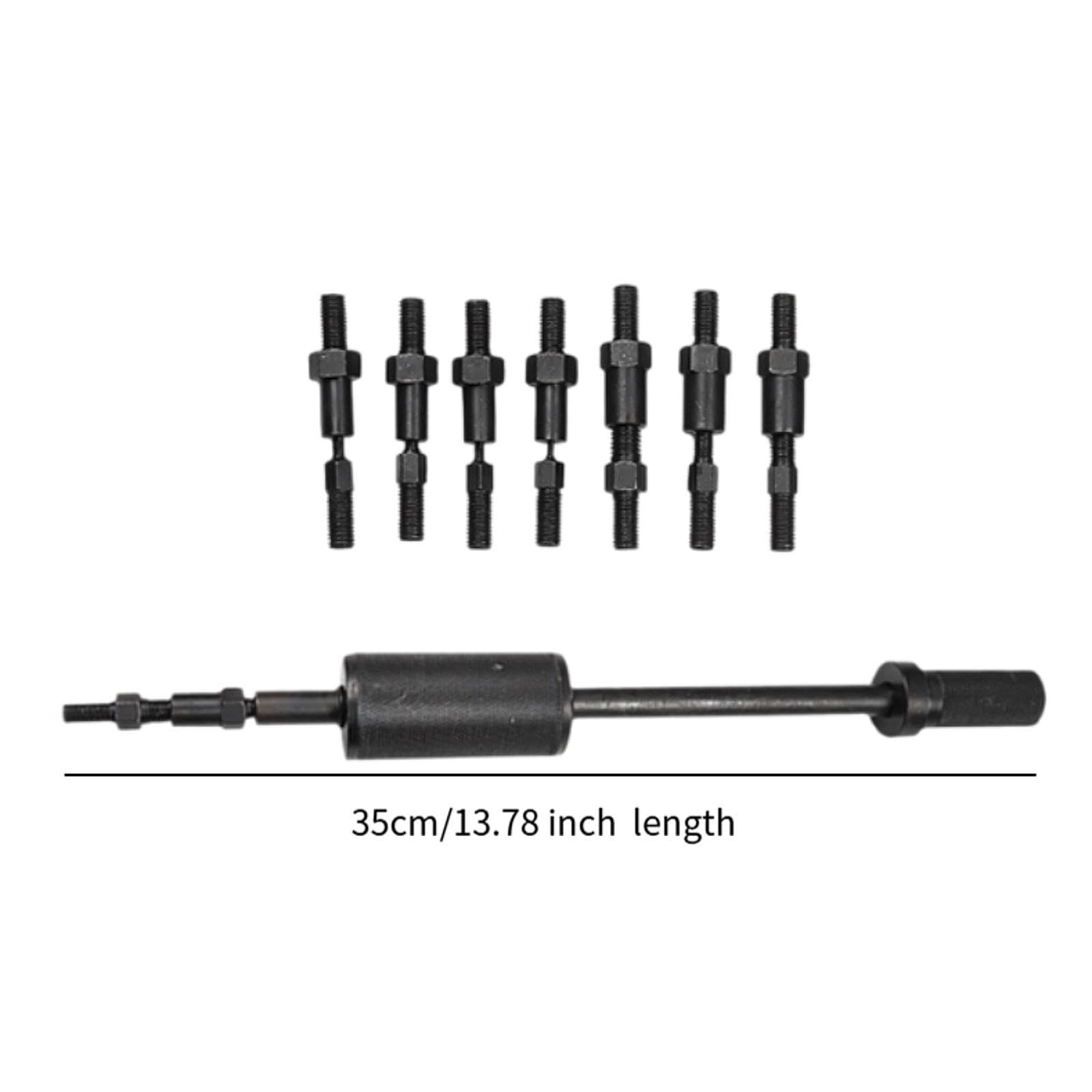 Generic Manual Pin Puller Black Pull Hammer Kit Easy Use Steel Professional Pin Removal Tool Pulling Hammer Thread Locating Taper, M3 to M12 Out