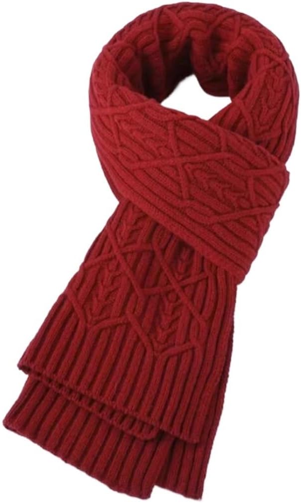 Knitted Scarf Gift Wool Green For Men And Women's Winter Warmth Versatile
