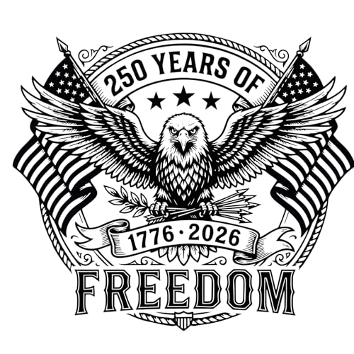 Image of 2-Piece USA 250th Anniversary Patriotic Car Decal