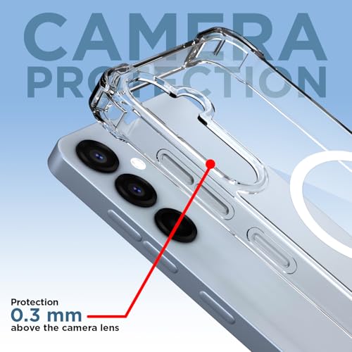 Image of Pikkme Back Cover for Samsung Galaxy A35 5G Mag-Safe Shockproof PC + TPU Protective Case Magnetic Support Bumper Case (Transparent Mag-Safe)