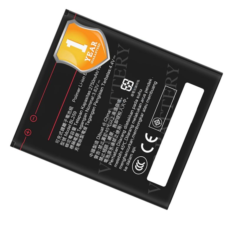 Image of Original BL259 Battery Compatible for Lenovo Vibe K5 (A6020a40, A6020a41, A6020l36, A6020l37) | Lenovo Vibe K5 Plus (A6020a46) | Lenovo Lemon 3 - (2750mAh) - 1 Year Warranty