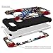 Hocase for iPhone 8 Plus Case, Heavy Duty Shockproof Protection Hard Plastic+Silicone Rubber Hybrid Protective Case - Creative Flowers