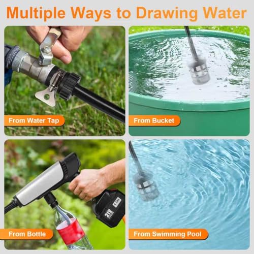 Image of Cordless Pressure Washer Battery Powered,Portable Power Washer with 2pcs 4.5Ah Battery&Charger & 6-in-1 Nozzle (new Size)