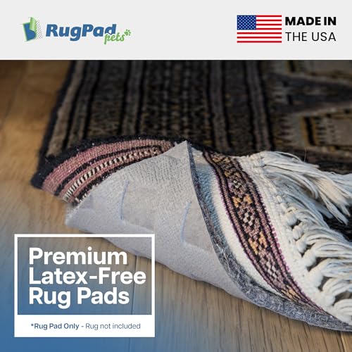 Image of Waterproof Rug Gripper | 5x8 ft - 3 /8 inch | Washable Non Slip Rug Pad - Safe for All Floors - Made in the USA - Protects Floors and Locks Rugs in Place - Pet-Friendly