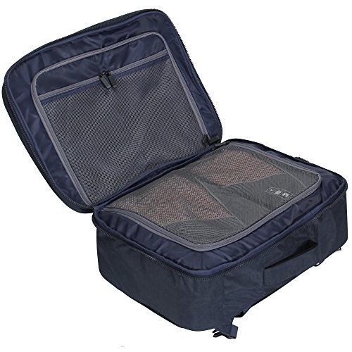 Hynes Eagle 44L Carry on Backpack Flight Approved Compression Travel Pack Cabin Bag, Dark Blue