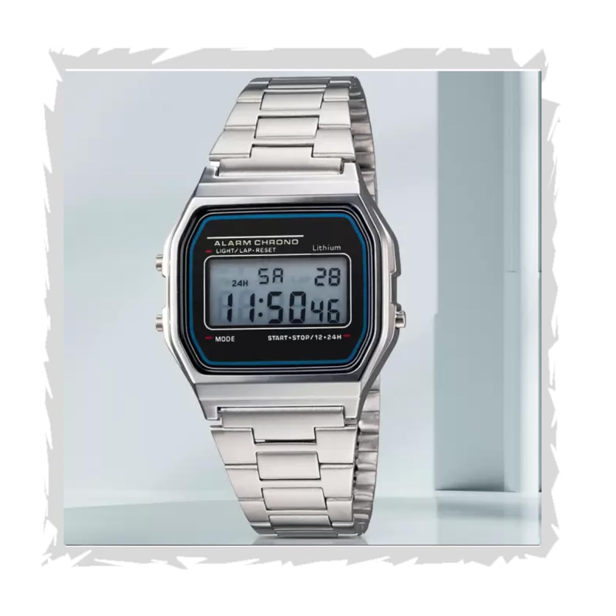 SELLORIA Silicone Brand Digital 4 Colours Vintage Square Dial Unisex Wrist Watch For Men Women Pack Of 1 (Wr) (Silver) (B0BZXNMF6H) Amazon Price History, Amazon Price Tracker