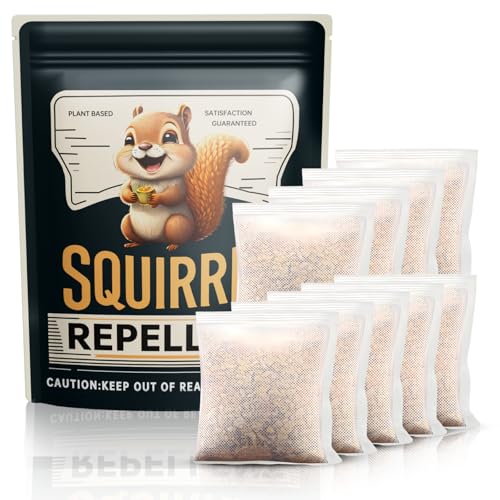 Squirrel Repellent Outdoor, Natural Squirrel Deterrent for Plants, Attic & Bird Feeders, Safe Around...