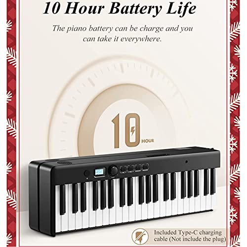 ZTBGY Piano numérique pliable, piano numérique débutant, 88 touches, semi-lesté, Bluetooth portable avec sac de piano… - Les Beatles, Paul McCartney, John Lennon, RIngo Starr, George Harrison ZTBGY Piano numérique pliable, piano numérique débutant, 88 touches, semi-lesté, Bluetooth portable avec sac de piano… – Image 3