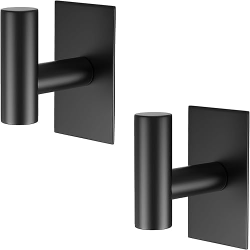 PMMASTO Ganchos adhesivos, ganchos adhesivos de acero inoxidable para colgar, ganchos autoadhesivos de pared de ducha, ganchos para toallas