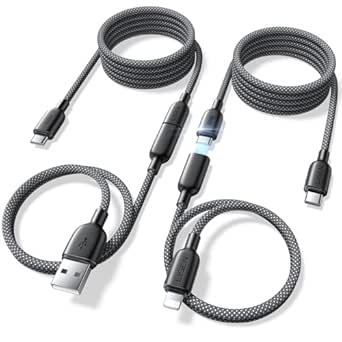Amazon.com: LISEN Lighting Fast 4 in 1 Charging Cable, 1 Kit [4-Pack] 2 ...
