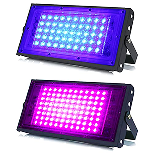 Image of MLD 20w Led Flood Lights IP66 Waterproof Indoor Outdoor Led Brick Focus Street Light Multi color Combo Set | Blue, Pink | Pack of 2