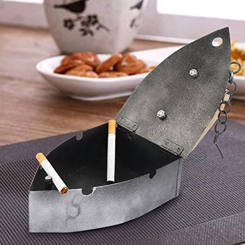 Image of Metal Iron shaped Oldcharm Ashtray (Multicolor)
