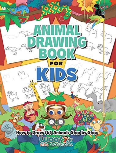 The Animal Drawing Book for Kids: How to Draw 365 Animals, Step by Step (Woo! Jr. Kids Activities Books)