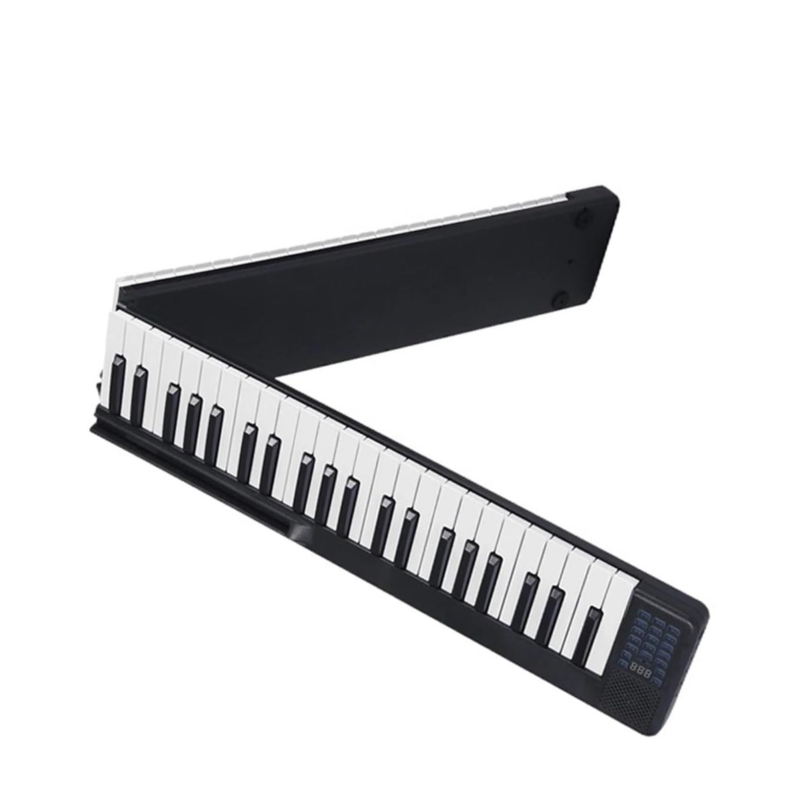 dorosłych klawiatura elektroniczna Przenośne 88 Klawiszy Składane Pianino Cyfrowe Pianino Elektroniczne Klawiatura Muzyczna Klawiatura Syntezatora Fortepianu (Color : Bk)