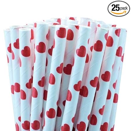 Kreativ India dotted Bio Degradable Paper Straw for Drinking Cocktails/Mocktails/Juices/Milkshakes (25)