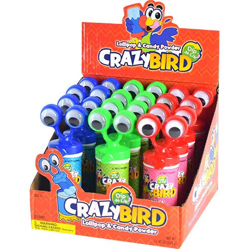 Koko's Crazy Bird Dip-N-Lik Candy, .95 oz (27 g) - 12 Count Display Box