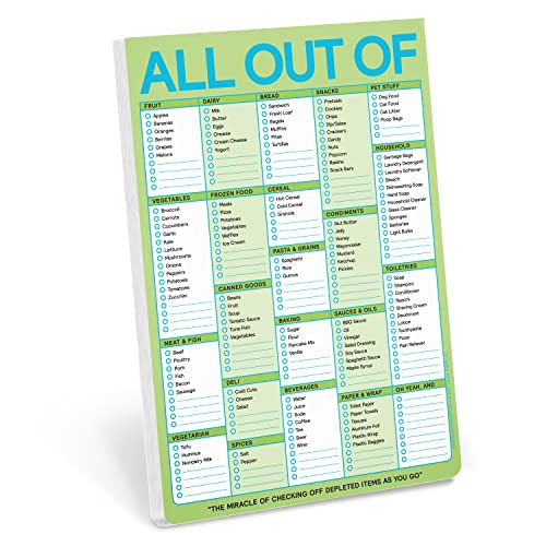 Bloc-notes magnétique Knock Knock pour liste de courses pastel 15x23 cm