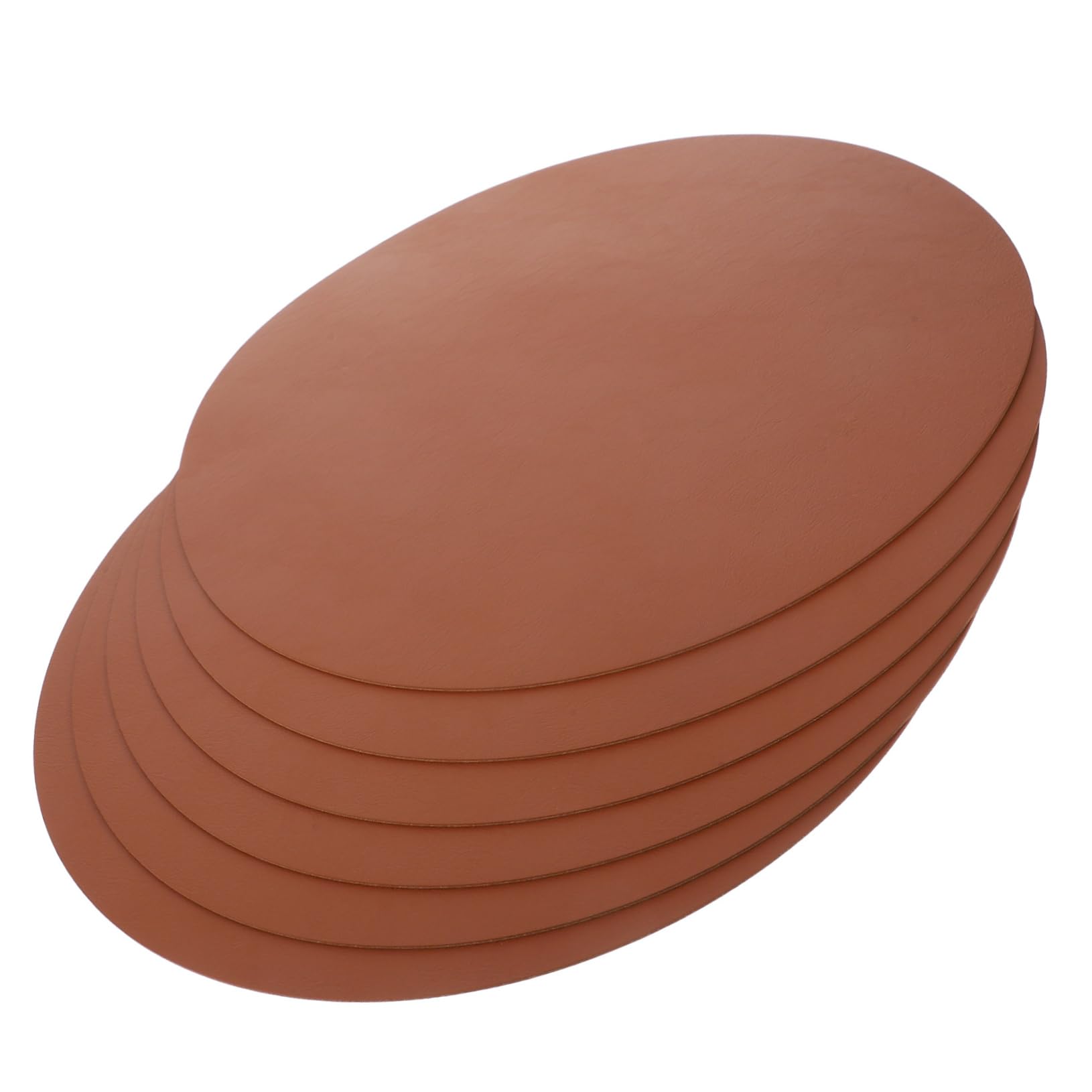 Tapis de table résistants chaleur Luxshiny en cuir PU rond pour éviter les taches de cuisine