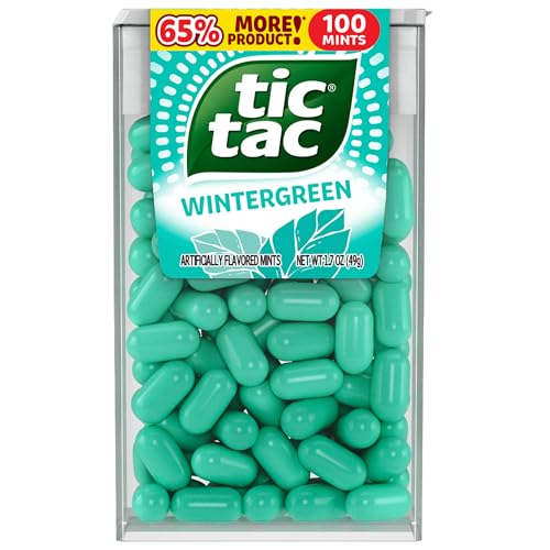 Tic Tac Wintergreen Breath Mints, Bulk 12 Pack, On-The-Go Refreshment, 1.7 oz Each