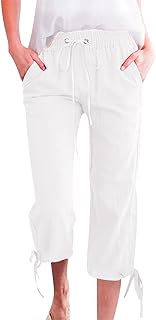 Pantalones largos elásticos de algodón de color sólido para mujer, pantalones largos para playa, ocio, pantalones de trabajo para mujer