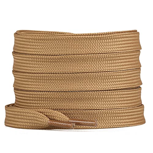 Image of Booyckiy 2 Pairs 2 /5 inch Flat Shoe Laces for Sneakers 31 Colors Shoelaces in 27 inch-72 inch