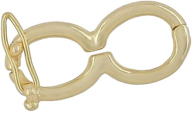 1PC Sterling Silver Peanut 2-Strand Shortener Pearl Enhancer Clasp, 18kt Gold Plated