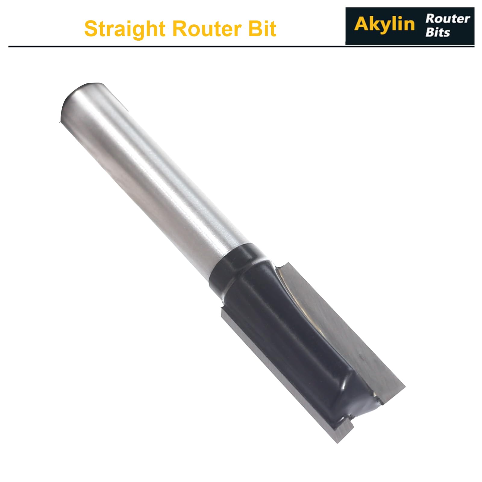 Akylin Straight Two Flute Router Cutter Bit, 1/4 Inch Shank Tungsten Carbide Router Cutter - Image 4