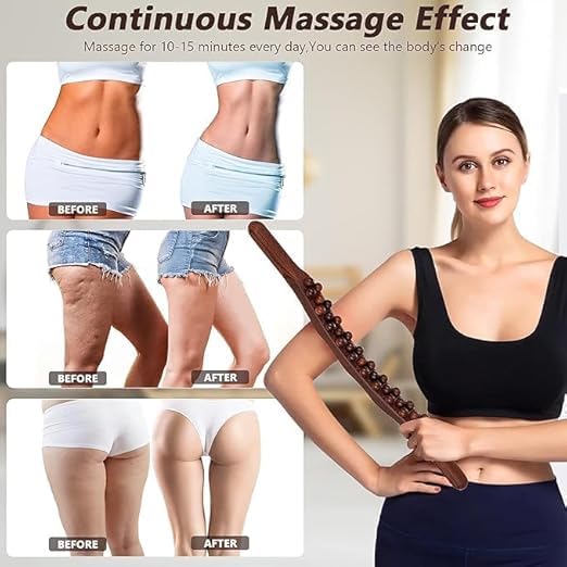 31 Ball Wooden Massage Roller Stick – Gua Sha Tool for Deep Tissue Massage, Muscle Pain Relief, Body, Neck, Shoulder, Back Therapy, Acupressure, Wooden Scraping Tool for Relaxation & Belly Fat Reduction 31 Ball Wooden Massage Roller Stick – Gua Sha Tool for Deep Tissue Massage, Muscle Pain Relief, Body, Neck, Shoulder, Back Therapy, Acupressure, Wooden Scraping Tool for Relaxation & Belly Fat Reduction