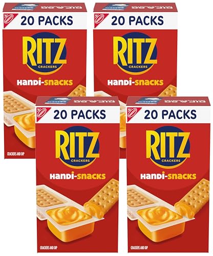 Handi-Snacks RITZ Crackers 'N Cheesy Dip Snack Packs,School Snacks,20 Snack Packs,(Pack of 4) - image 1