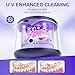 Ultrasonic Retainer Cleaner, 45kHz Denture Cleaner Machine, 5min and 10min Modes, 200ml Dental Cleaning Pod, MouthGuard Cleaner for Aligner Jewelry EPA Est. No.104222-CHN-1