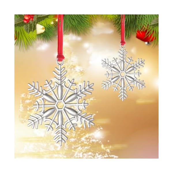 6pcs christmas ornament metal snowflake ornament for christmas tree holiday christmas hanging decorations for winter christmas tree decor keepsake gifts xmas party favors supplies j snowflake6  urban country home decor