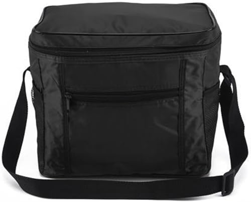 Bolsa de almuerzo pequeña para hombres y mujeres, lonchera con aislamiento térmico reutilizable, bolsa enfriadora con correa ajustable para el hombro