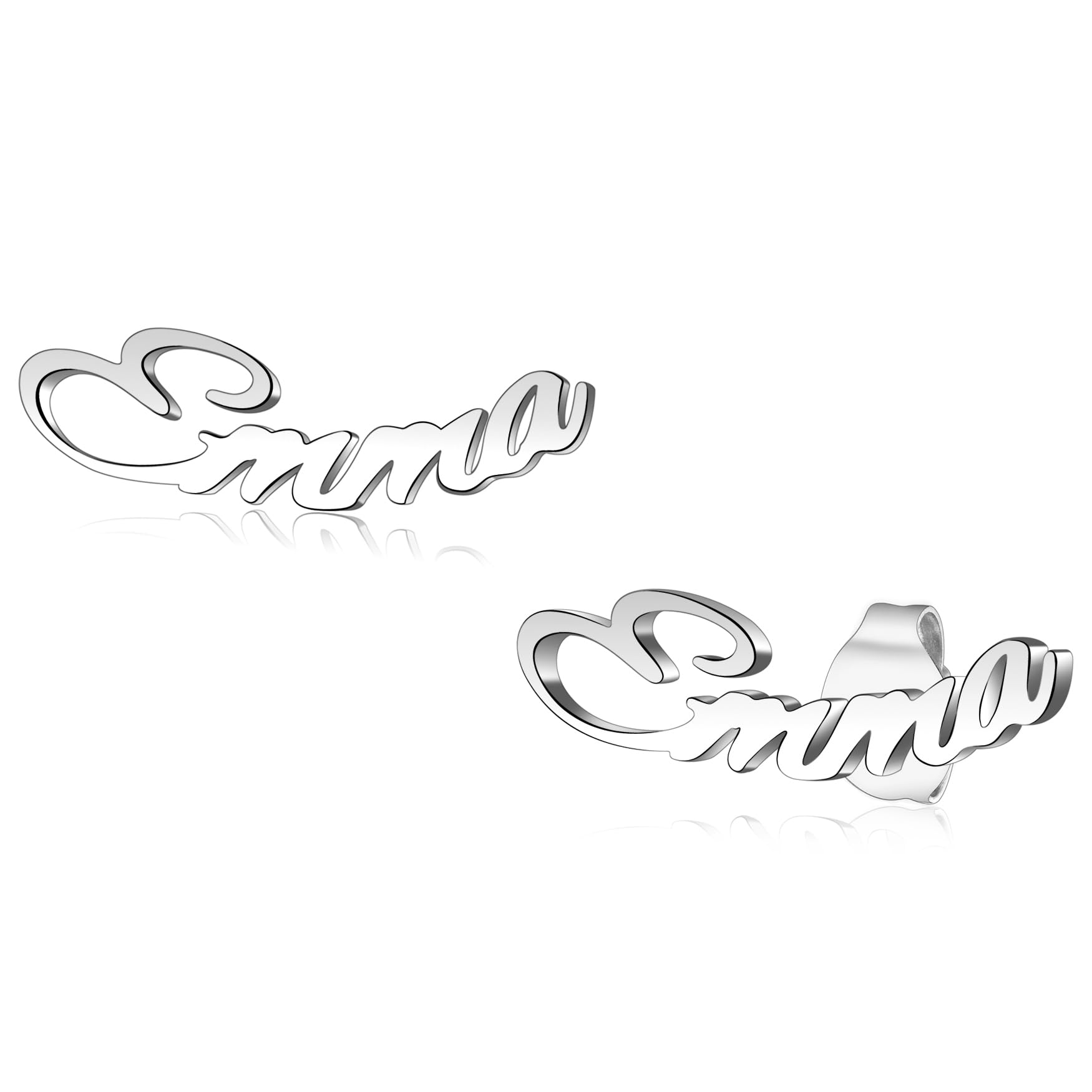 MMXX Pendientes con Nombre Pendientes Personalizados Personalizados para Mujer Pendientes con Nombre Personalizado Pendientes con Nombre de Acero Inoxidable/Plata de Ley 925 Joyas Personalizadas