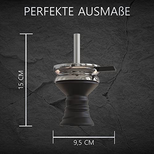 VEIRA Shisha Steinkopf Set Premium | Shisha Zubehör inkl. Kaminaufsatz, Dichtung und Tabaksieb | Shisha Kopf Set aus… – Bild 7