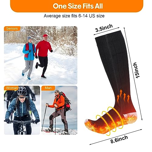 Onedidy Heated Socks, Heated Socks For Women Men thumb #3