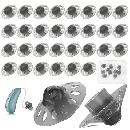 30 Pièces Embout Appareil Auditif Pièces D'oreille En Silicone Embouts Auriculaires En Silicone Souple à Dôme Moyen Pour Adultes Souffrant De Perte Auditive - 8 Mm