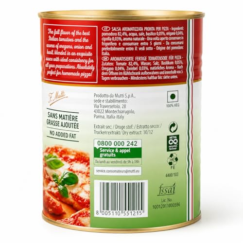 Image of Mutti Pizza Sauce Spicy Can, 400 g