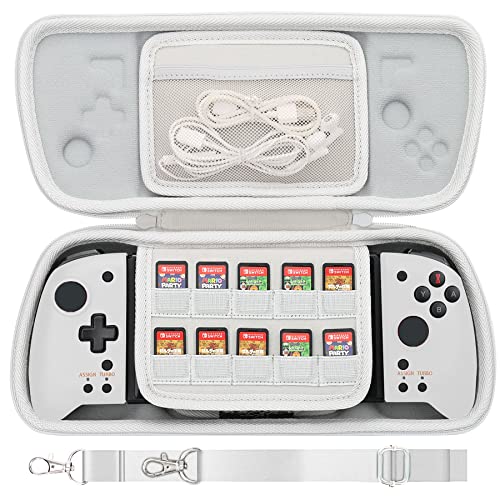 Image of Aenllosi Hard Case for Hori Nintendo Switch Split Pad Pro Controller，White | EVA hard shell, Water-resistant design, Dust-resistant design, Impact-resistant design