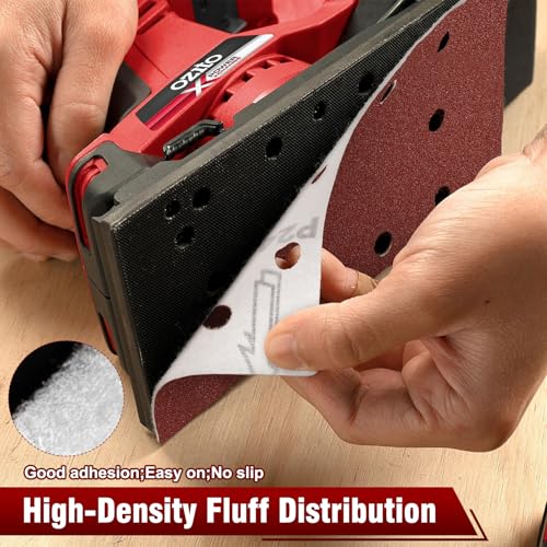 BIGP Schleifpapier Set 50 Stück (230x115 mm) - Klett-Schleifblätter für Schwingschleifer mit 14-Loch-Bohrung - Körnung K40/K60/K80/K120/K240 (je 10 Blatt)