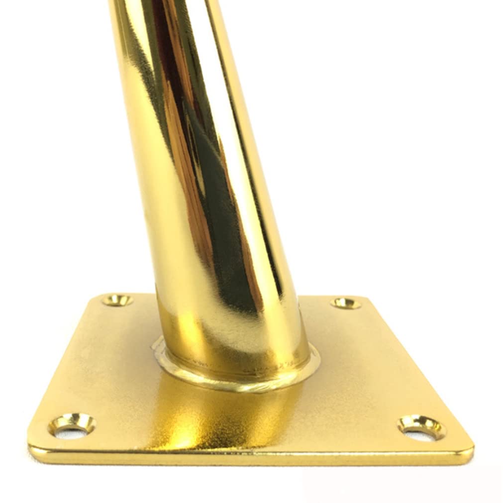 50 cm tafelpoten van metaal, 4 stuks meubelpoten, gouden conische tafelpoten, rubberen pad, No-Slip Silent, salontafel/tv-tafel/bijzettafel/commode/ nachtkastje/zitbank, poten, met schroef (50 cm