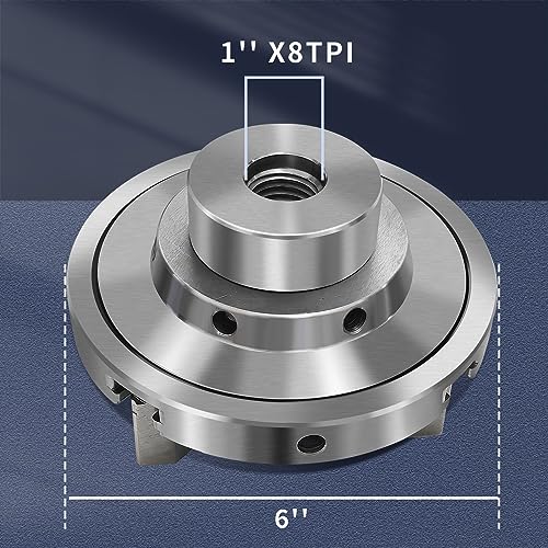 Nnbwkixi 6 Inch Wood Lathe Chuck Set 4 Jaws Self-Centering Lathe Chucks Thread 1 X 8Tpi Lathe Chuck For Woodturning thumb #2