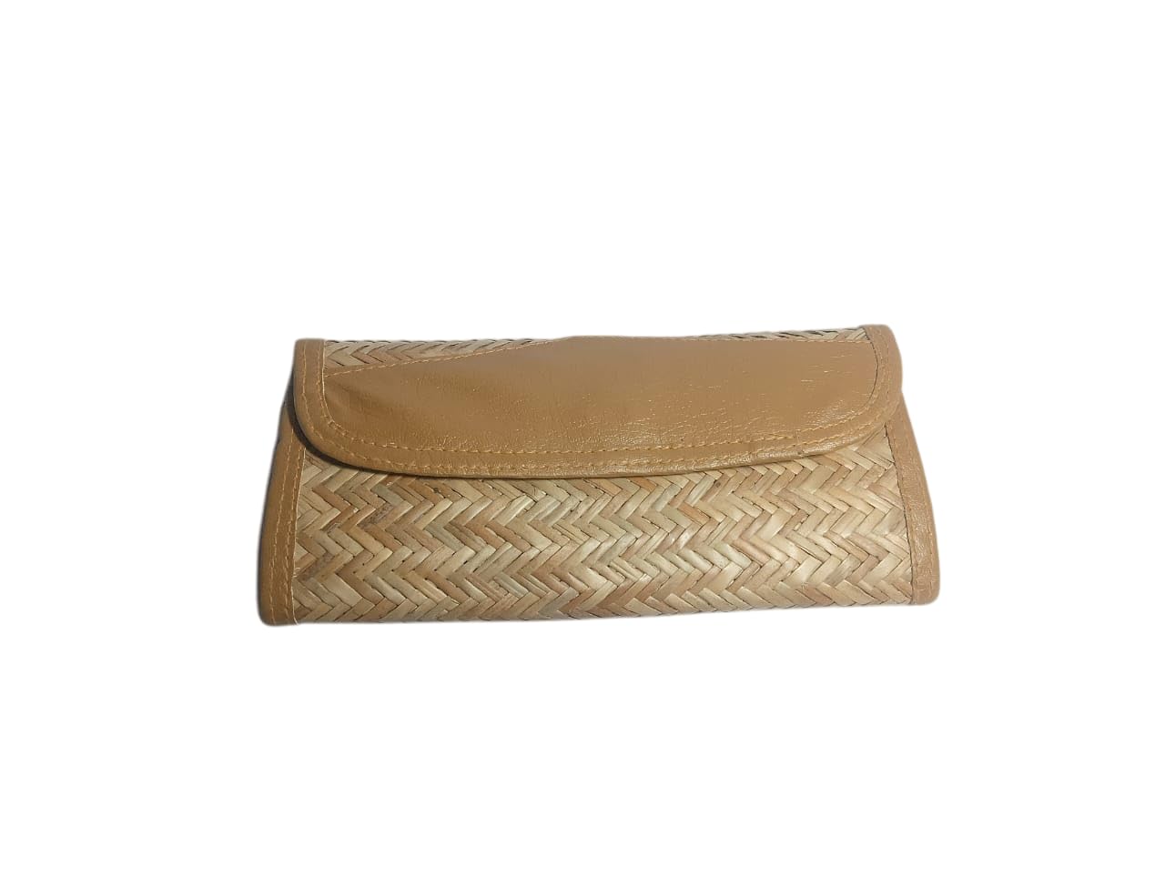 Modern Shital Pati Bamboo Ecofriendly Handicraft Tri-fold Clutch Purse – Traditional Women's Stylish & Casual Daily Use Full Chain Clutch for Sustainable Fashion-image-34