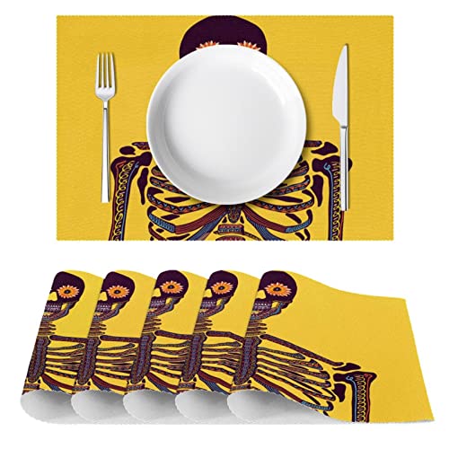 Set de table squelette de qualite superieure aux finitions soignees 6 pcs