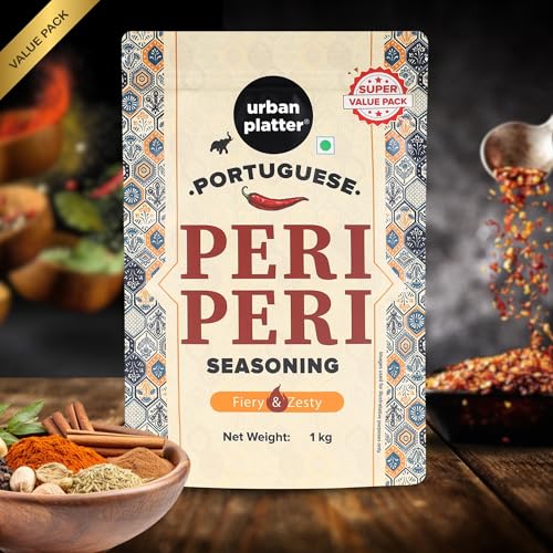 Image of Urban Platter Portuguese Peri Peri Seasoning Mix, 1Kg (an All Purpose Seasoning, Perfect for Pop Corn, Pasta, Fries Seasoning | Dairy-Free) [HoReCa Pack]