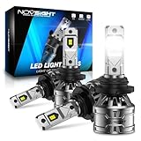 NOVSIGHT 9005 9006 Fog Bulbs - 50000LM Super Bright HB3 HB4 Fog Bulbs Combo with Cooling Fan, 3-Min Quick Installation, 6500K, Pack of 4