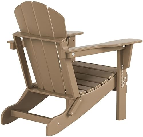 Miniatura 6 de Costaelm Silla plegable para exteriores, asientos al aire libre, sillas plegables para hoguera, silla Adirondack de polietileno para todo tipo de