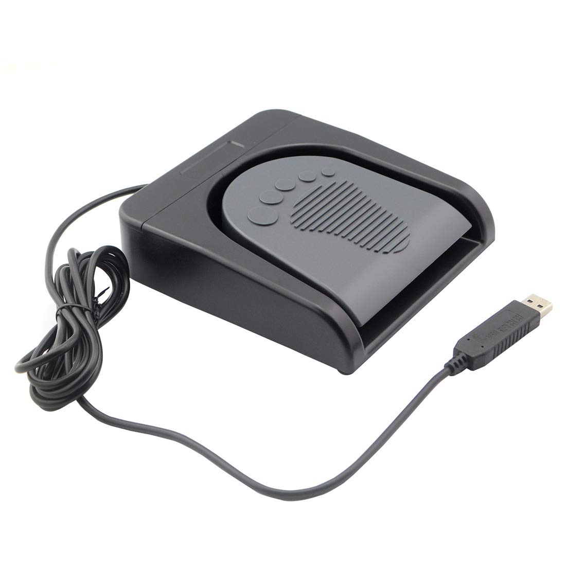 iKKEGOL Actualizado USB de un solo pie Pedal Switch Control One Key Footswitch Program Personalizado Teclado de ordenador Ratón Juego Acción HID (negro)