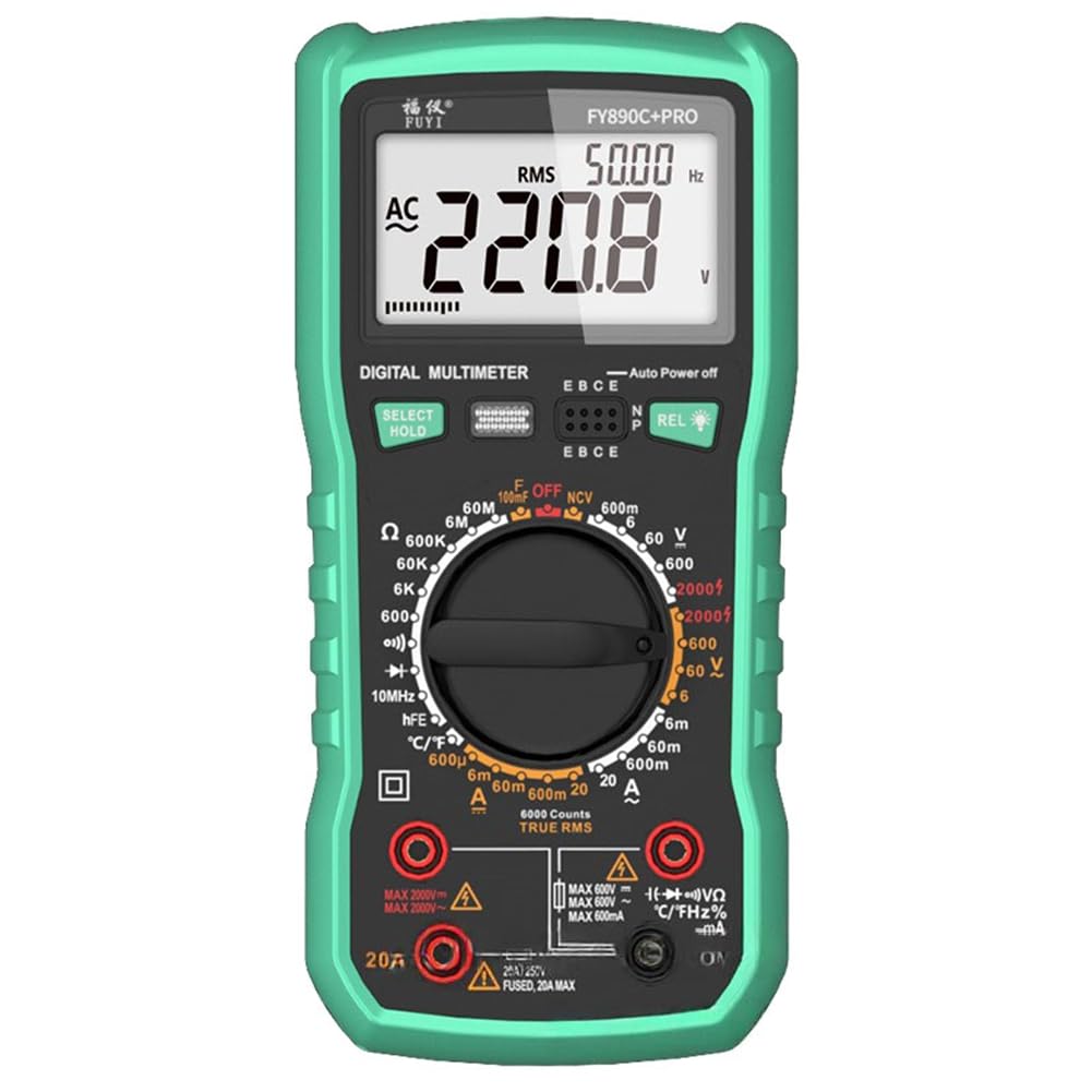 Littimoon for Electrician Digital Multimeter 6000 Counts True RMS 20A/2000V NCV Capacitance for PV Solar Mining Industrial
