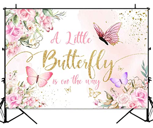 Fondo Fotográfico Sensfun Mariposa Baby Shower 7x5ft miniatura 2