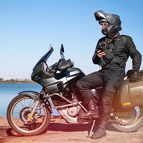 Ahr Motorcycle Helmet Dual Visor Modular Flip Up Full Face Helmet Dot Approved Helmet Run-M3 For Adult Motorbike Street Bike Moped Racing (Dark Grey, Xl) #TOP7